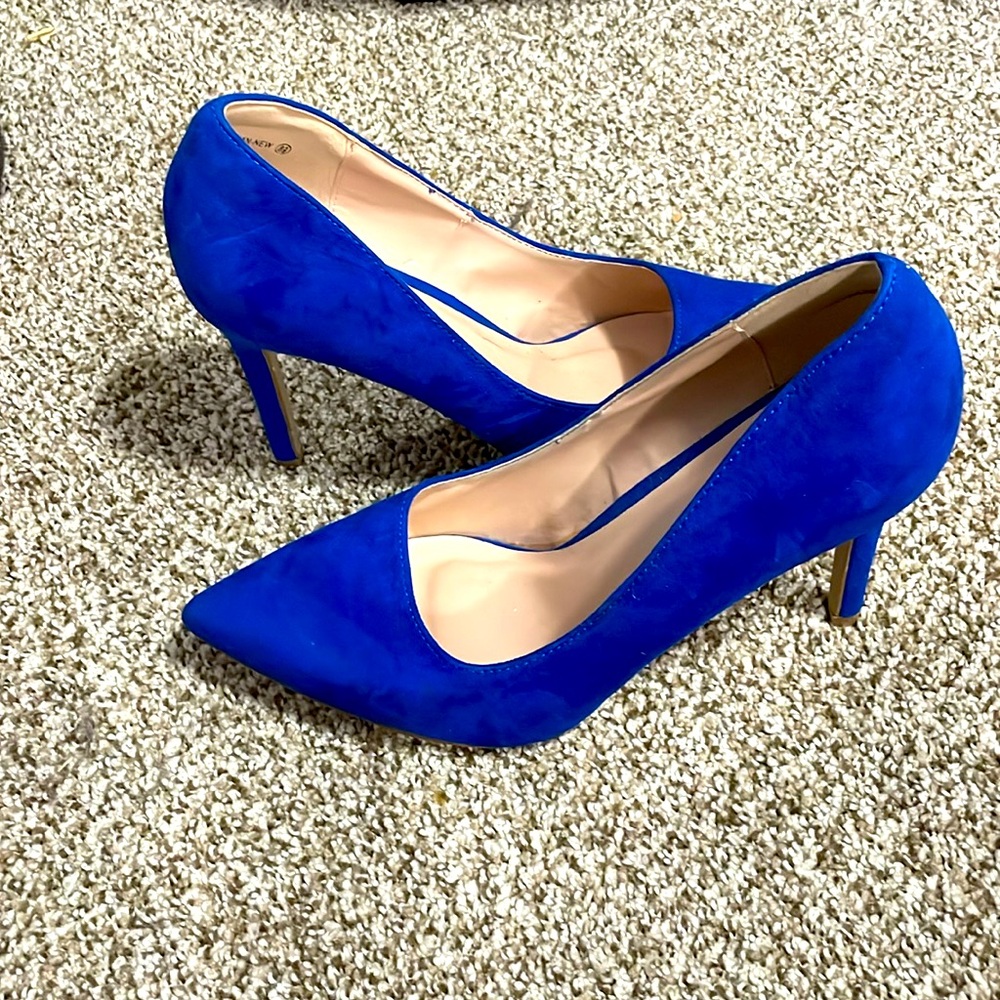 Dream Pairs Vibrant Blue Stiletto Heels